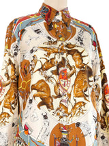 Hermes Southwestern Silk Top Top arcadeshops.com