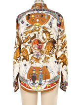 Hermes Southwestern Silk Top Top arcadeshops.com