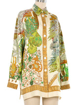 Hermes Les Legendes de L'Arbre Silk Top Top arcadeshops.com