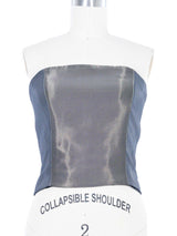 1999 Yeohlee Panelled Metallic Bustier Top arcadeshops.com