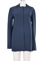 1998 Yeohlee Pinstripe Stretch Knit Blouse Top arcadeshops.com