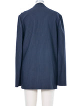 1998 Yeohlee Pinstripe Stretch Knit Blouse Top arcadeshops.com