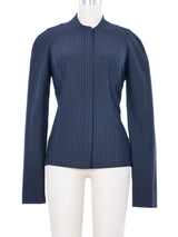 1998 Yeohlee Pinstripe Stretch Knit Jacket Jacket arcadeshops.com