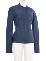 1998 Yeohlee Pinstripe Stretch Knit Jacket Jacket arcadeshops.com