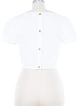 2011 Yeohlee Cropped Peasant Top