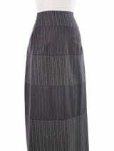 1999 Yeohlee Striped Wool Skirt Bottom arcadeshops.com