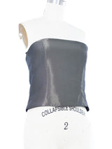 1999 Yeohlee Dark Gray Metallic Bustier Top arcadeshops.com