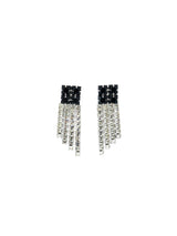 Pauline Trigere Black Rhinestone Earrings Jewelry arcadeshops.com