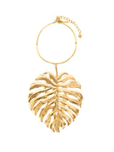 Oscar de la Renta Monstera Leaf Statement Necklace Jewelry arcadeshops.com