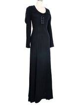 1970s Ossie Clark Satin Puff Shoulder Dress Dress arcadeshops.com