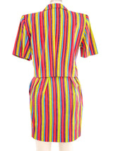 Yves Saint Laurent Striped Crop Skirt Suit Suit arcadeshops.com
