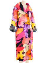 2015 Chanel Reversible Watercolor Trench Coat Jacket arcadeshops.com