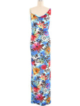 Versace Jeans Couture Floral Jersey Maxi Dress Dress arcadeshops.com