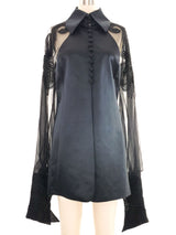 Gianfranco Ferre Chiffon Sleeve Silk Top Top arcadeshops.com