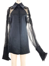 Gianfranco Ferre Chiffon Sleeve Silk Top Top arcadeshops.com