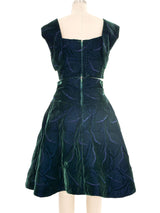 Arnold Scaasi Quilted Velvet Two Piece Ensemble Suit arcadeshops.com
