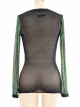 1996 Jean Paul Gaultier Flamingo Mesh Top Top arcadeshops.com