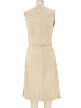 Butterfly Applique Suede Skirt Ensemble Suit arcadeshops.com