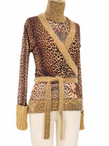 Jean Paul Gaultier Animal Printed Mesh Twin Set Top arcadeshops.com