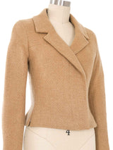 2000 Chanel Tan Cashmere Cropped Jacket Jacket arcadeshops.com