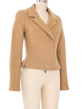 2000 Chanel Tan Cashmere Cropped Jacket Jacket arcadeshops.com