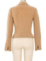 2000 Chanel Tan Cashmere Cropped Jacket Jacket arcadeshops.com