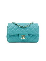 Chanel Mini Rectangular Green Lambskin Flap Bag Accessory arcadeshops.com