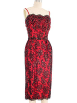 1950s Ceil Chapman Sequined Lace Dress Dress arcadeshops.com