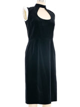 Comme des Garcons GIRL Ruffle Trim Velvet Cutout Dress Dress arcadeshops.com