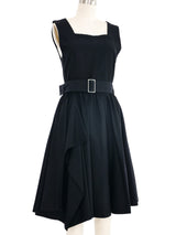 Comme des Garcons Black Belted Flare Dress Dress arcadeshops.com