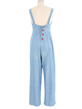 Gingham Heart Chambray Playsuit Dress arcadeshops.com