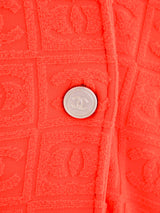 2002 Chanel Terry Cloth Logo Jacket