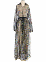 1980 Halston Fireworks Sequin Net Coat Jacket arcadeshops.com