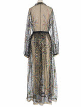 1980 Halston Fireworks Sequin Net Coat Jacket arcadeshops.com