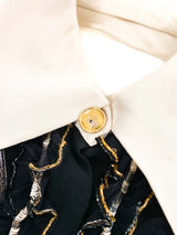 Chanel Embellished Tuxedo Halter Top Top arcadeshops.com