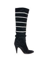 Casadei Black Suede Rhinestone Boots, 6 Accessory arcadeshops.com