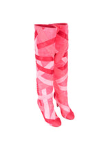 2017 Chanel Ribbon Wrapped Knee High Boots, 35.5 Accessory arcadeshops.com