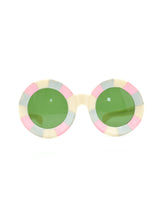 1960s Pastel Stripe Sunglasses Accessory arcadeshops.com