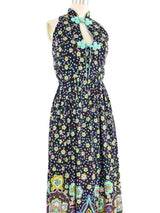 Oscar de la Renta Paisley Pinafore Style Dress Dress arcadeshops.com