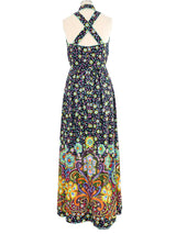 Oscar de la Renta Paisley Pinafore Style Dress Dress arcadeshops.com