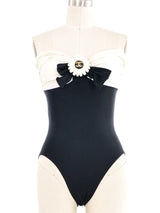1990 Chanel Camellia Swimsuit Suit arcadeshops.com