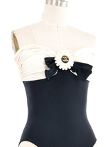 1990 Chanel Camellia Swimsuit Suit arcadeshops.com