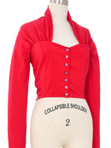 1991 Dolce & Gabbana Red Shrug Top Top arcadeshops.com
