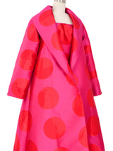 Colorblock Polka Dot Opera Coat Gown Ensemble Outerwear arcadeshops.com