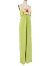 Bill Blass Lime Green Gown Dress arcadeshops.com