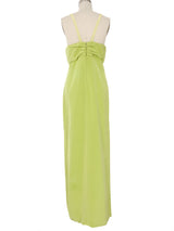 Bill Blass Lime Green Gown Dress arcadeshops.com