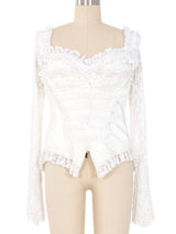 1993 Dolce & Gabbana White Bustier Top Top arcadeshops.com