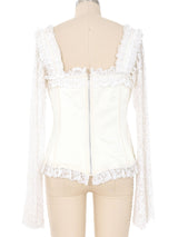 1993 Dolce & Gabbana White Bustier Top Top arcadeshops.com