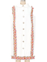 2016 Chanel Printed Ruffle Sleeveless Shirt Dress Dress arcadeshops.com
