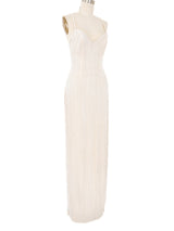 Stephen Yearick Beaded Gown and Fringed Jacket Ensemble Dress arcadeshops.com